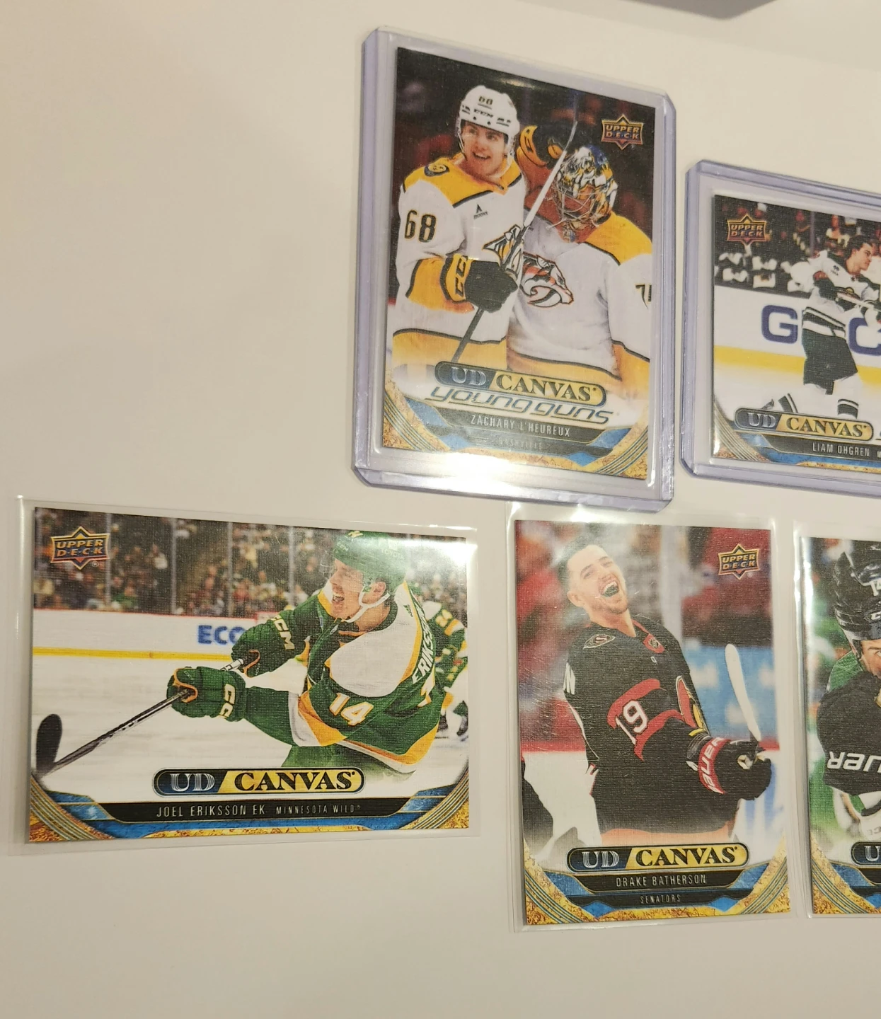 Pick Up x8 New/Mint UD Canvas Hockey Cards w/ 2 Young Guns NHL - photo 3