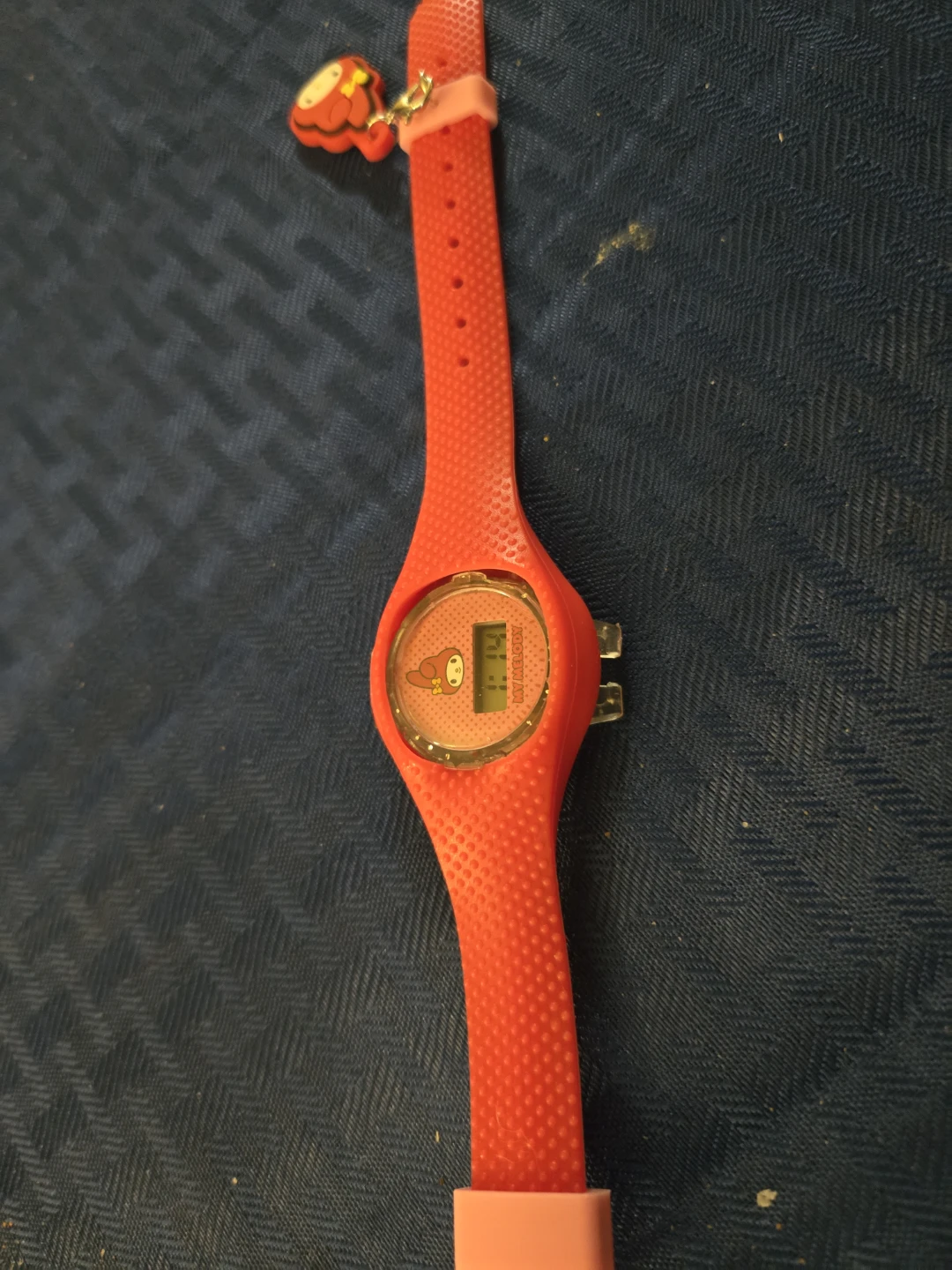 Red Digital Watch with Character Charm