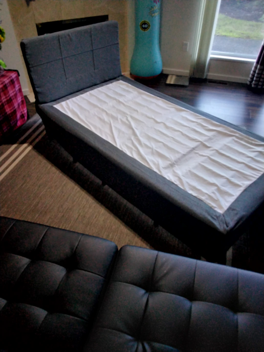 Grey Twin Daybed with Mattress - photo 3