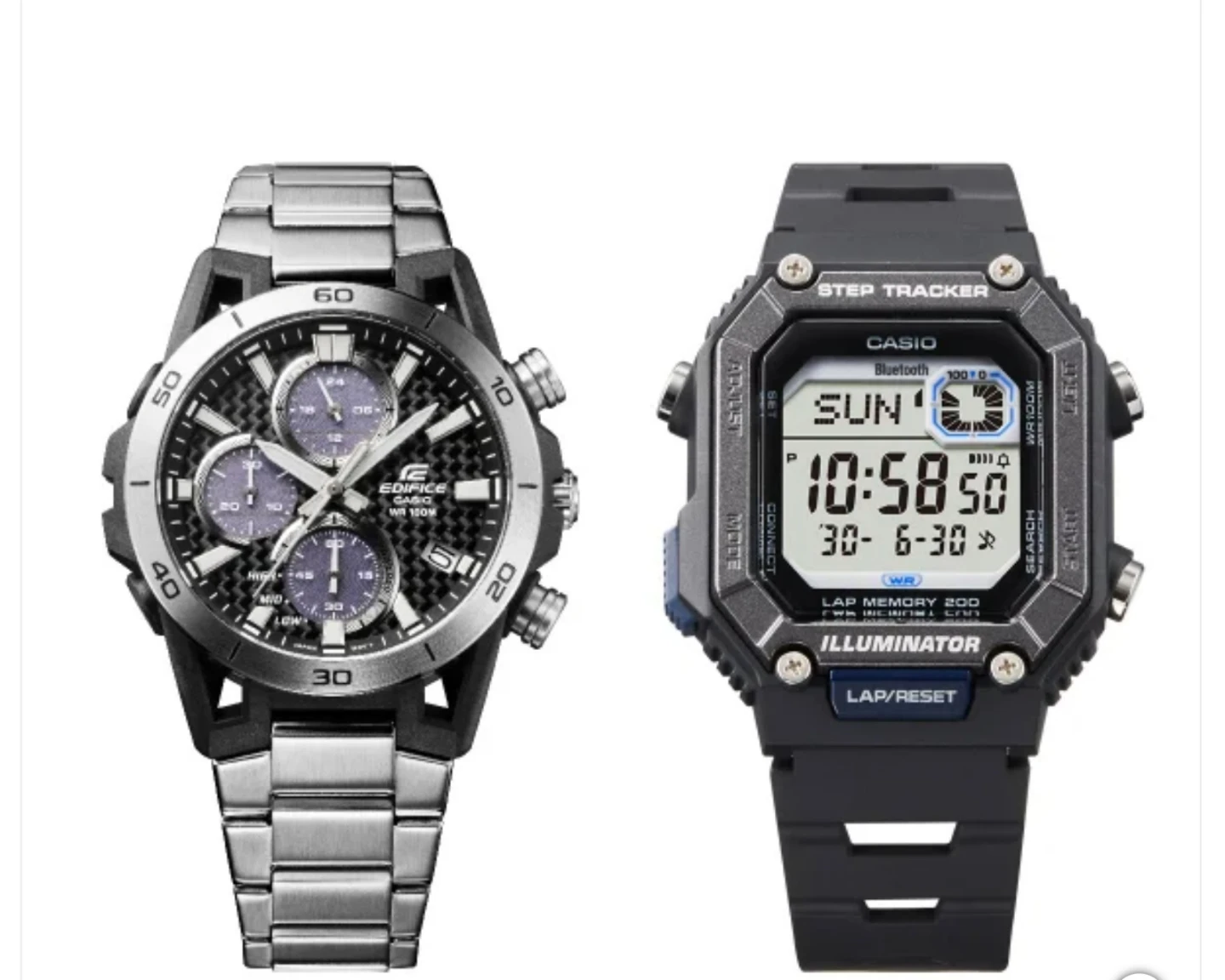 Casio Edifice Chronograph Watch & Casio Step Tracker Watch
