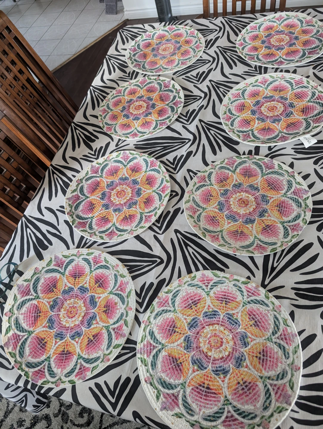 Set of 8 Round Woven Placemats - photo 2