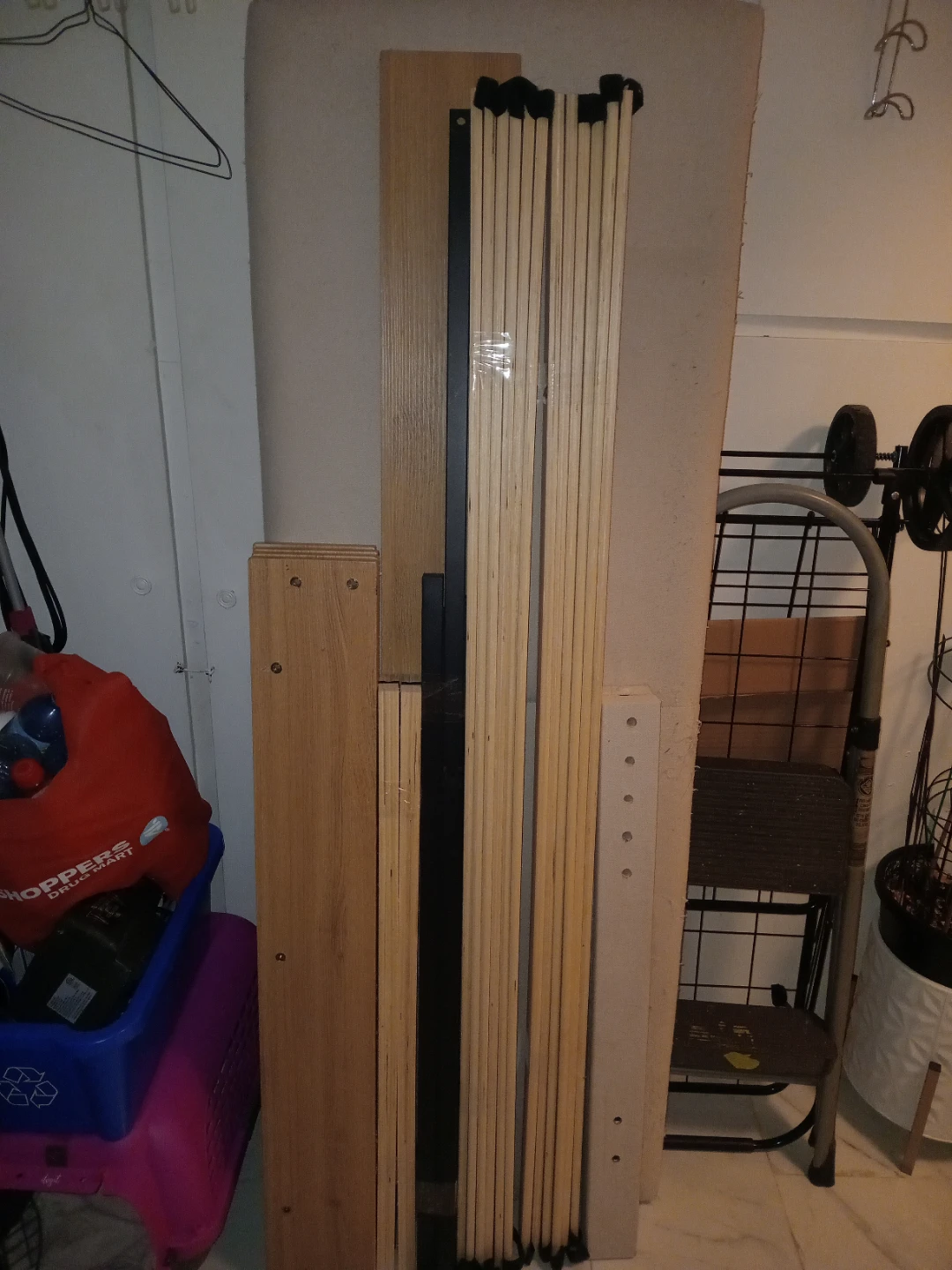Wooden Bed Slats and Frame Pieces