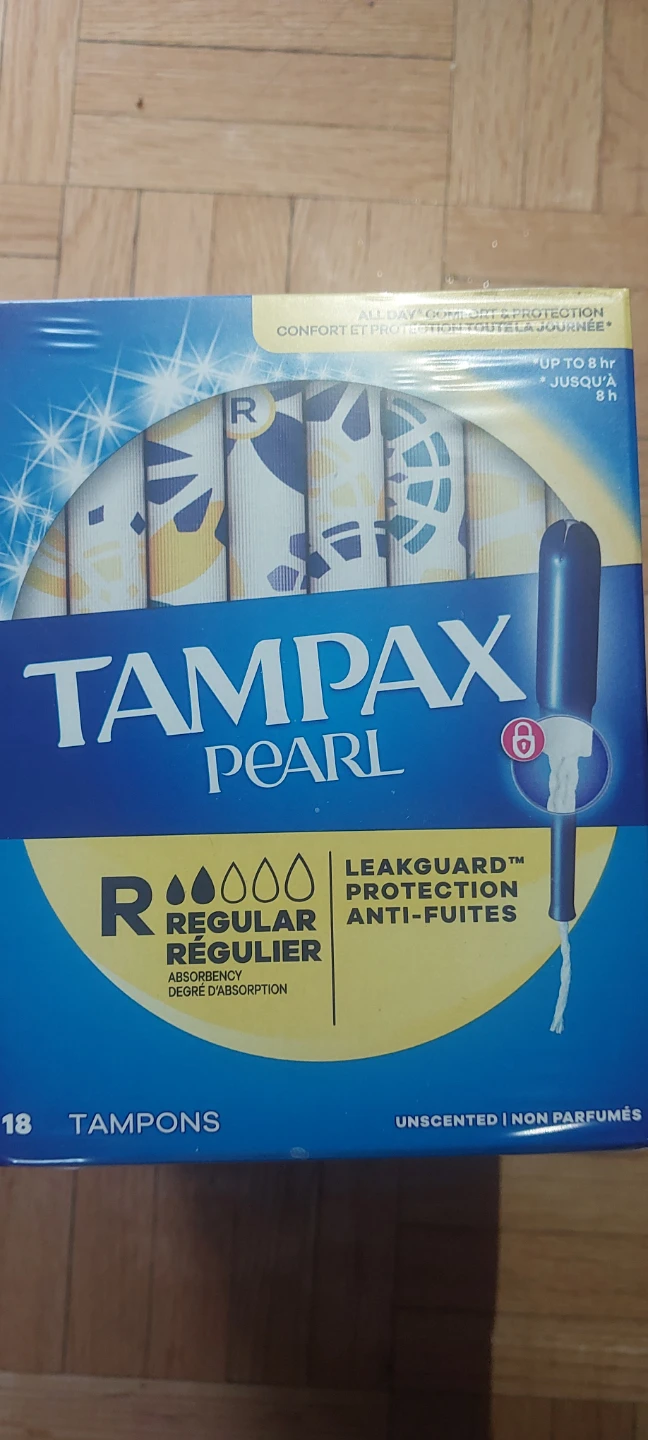 Tampax Pearl Regular Tampons Unscented 18 Count