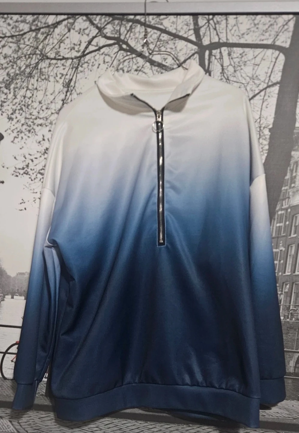 Women's Ombre 1/4 Zip Pullover Hoodie