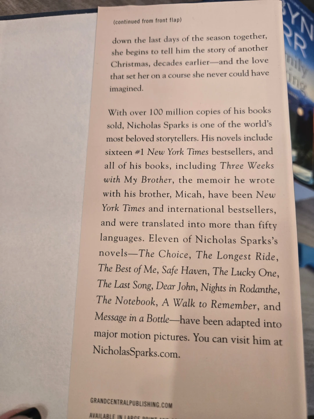 Nicholas Sparks The Wish Novel - photo 3