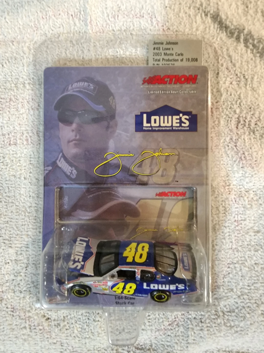 Jimmie Johnson #48 Lowe's 2003 Monte Carlo 1:64 Scale Stock Car