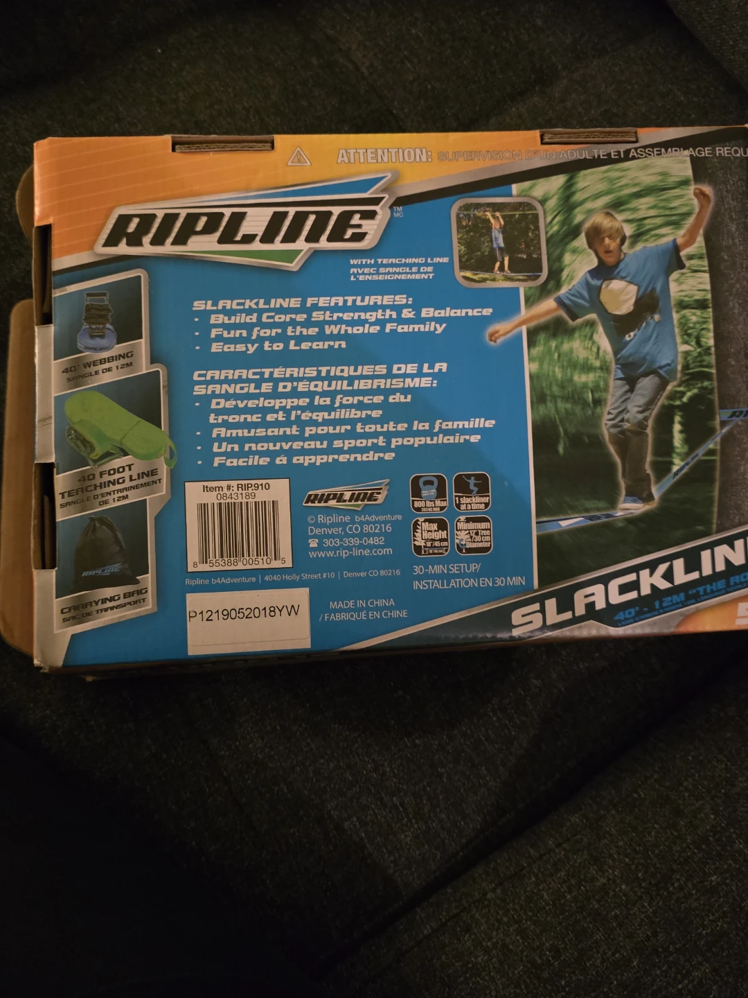 Kids/Beginner Slackline Kit by Ripline – 40 ft Complete Set - photo 2