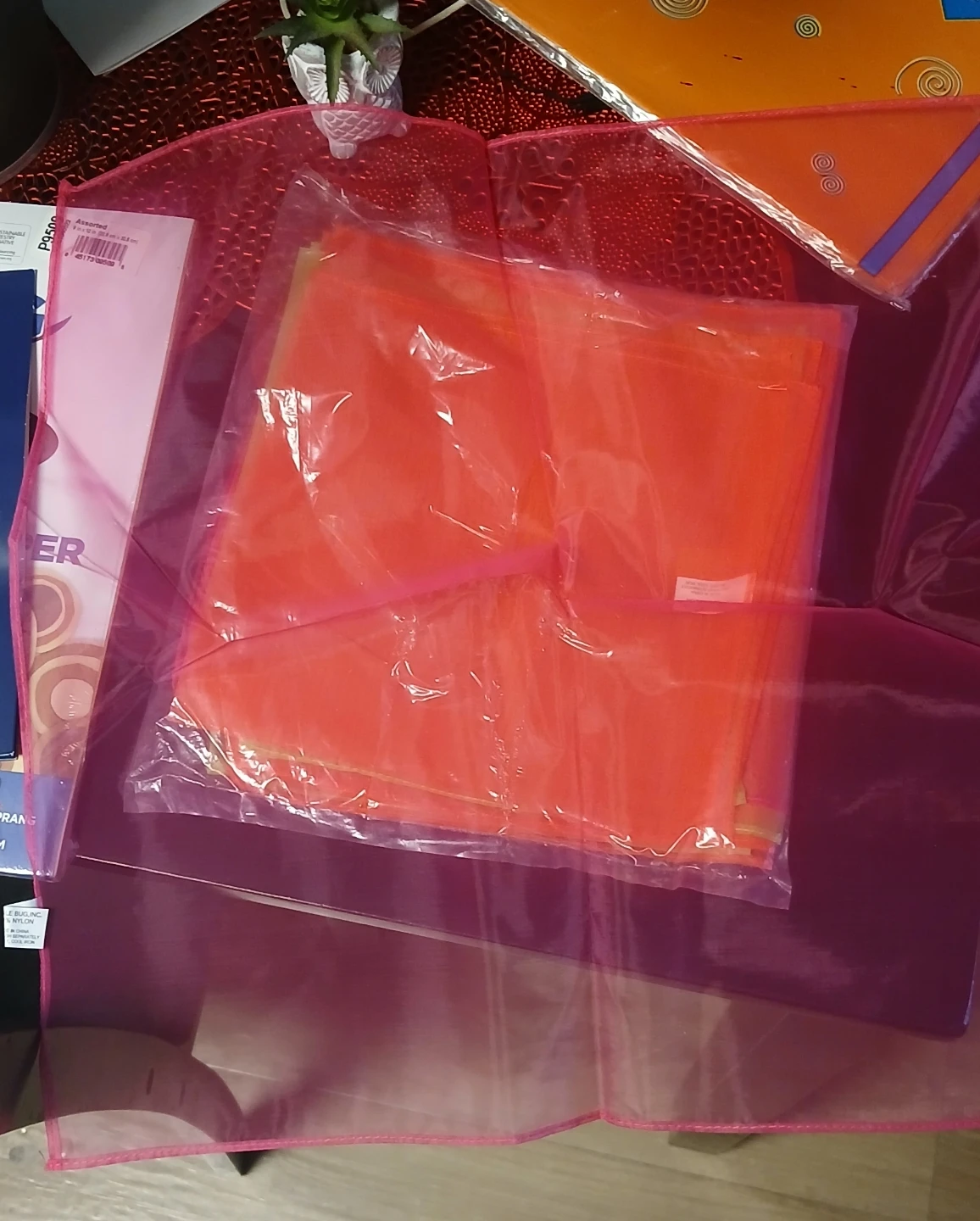 Bright Orange Organza