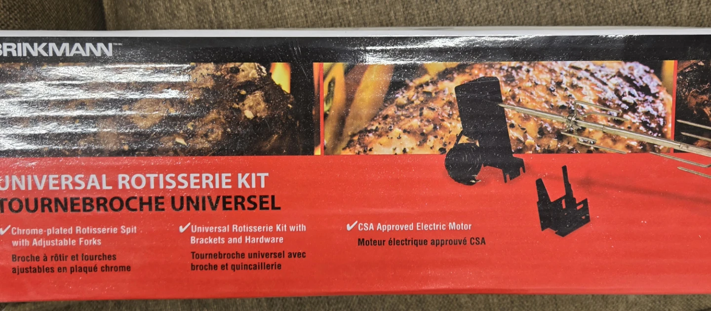 Brinkmann Universal Rotisserie Kit with Electric Motor
