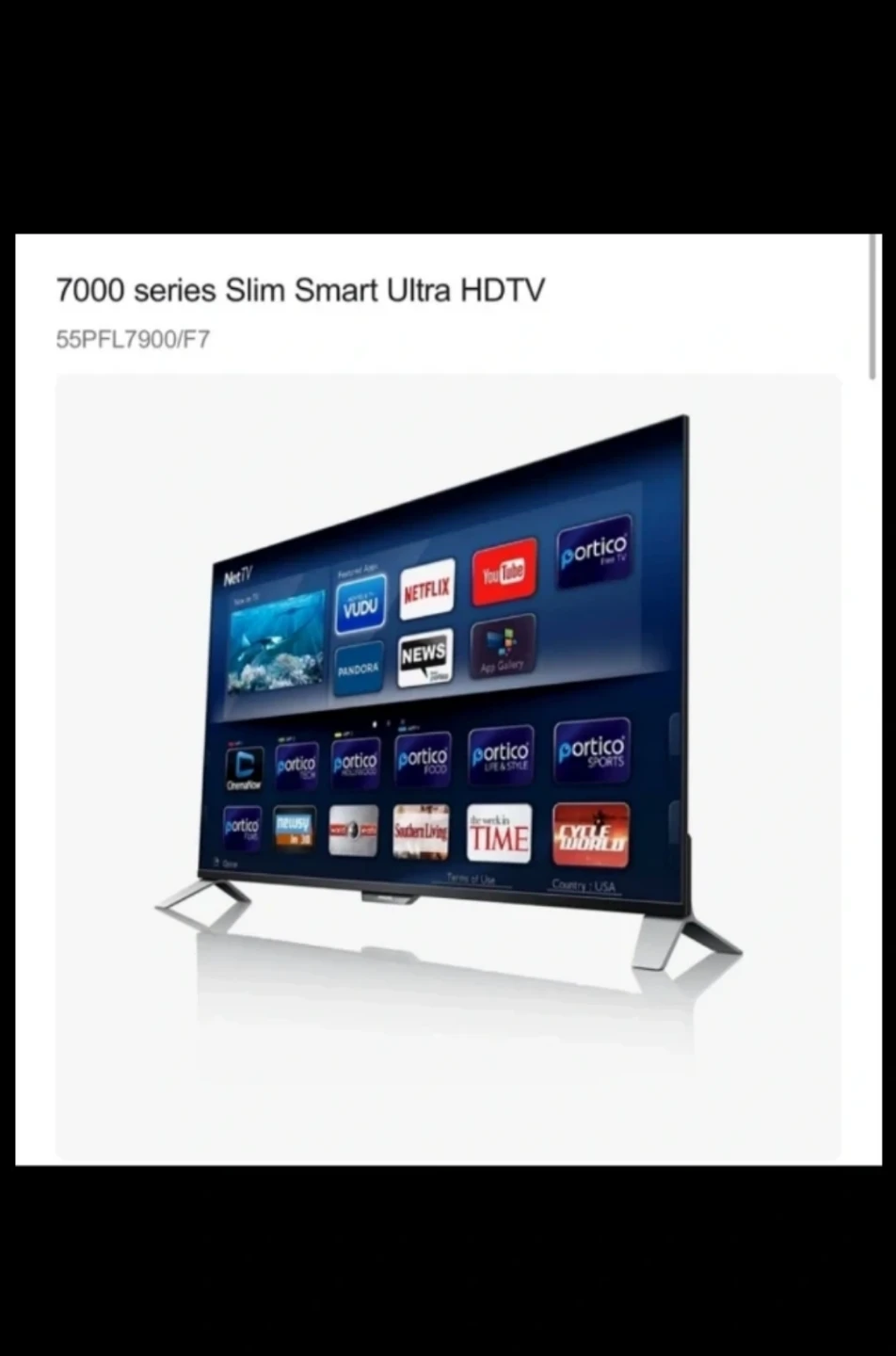 Philips 55" 7000 Series Smart Ultra HD TV - photo 2