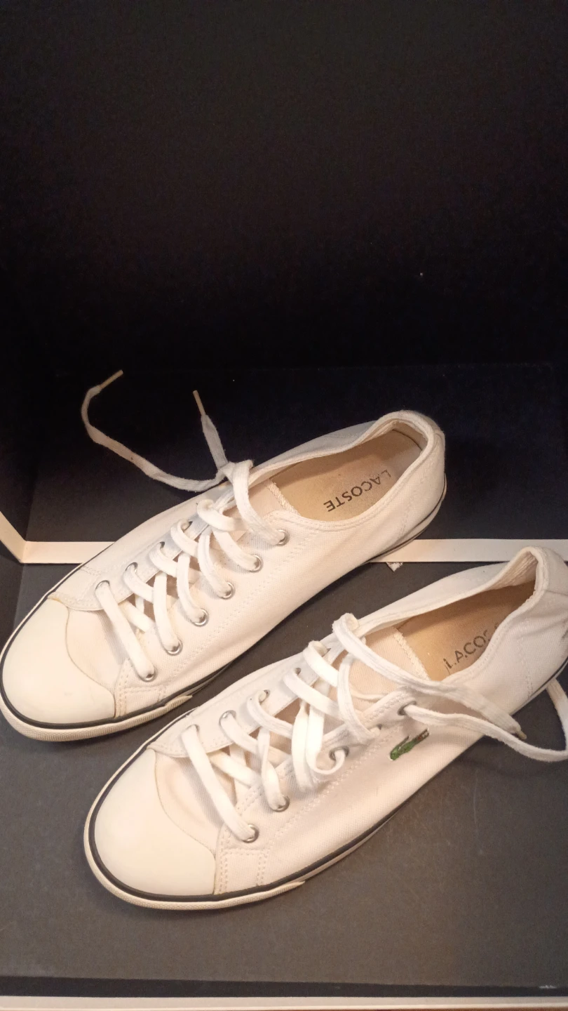 Lacoste White Canvas Sneakers