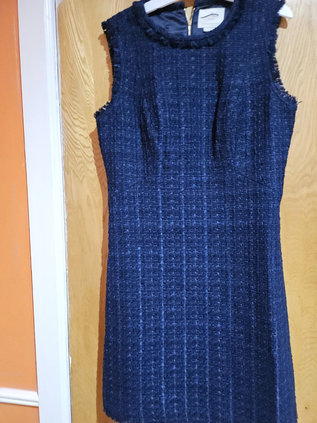 Kate Spade Tweed Sleeveless Dress with Gold Zipper - photo 2