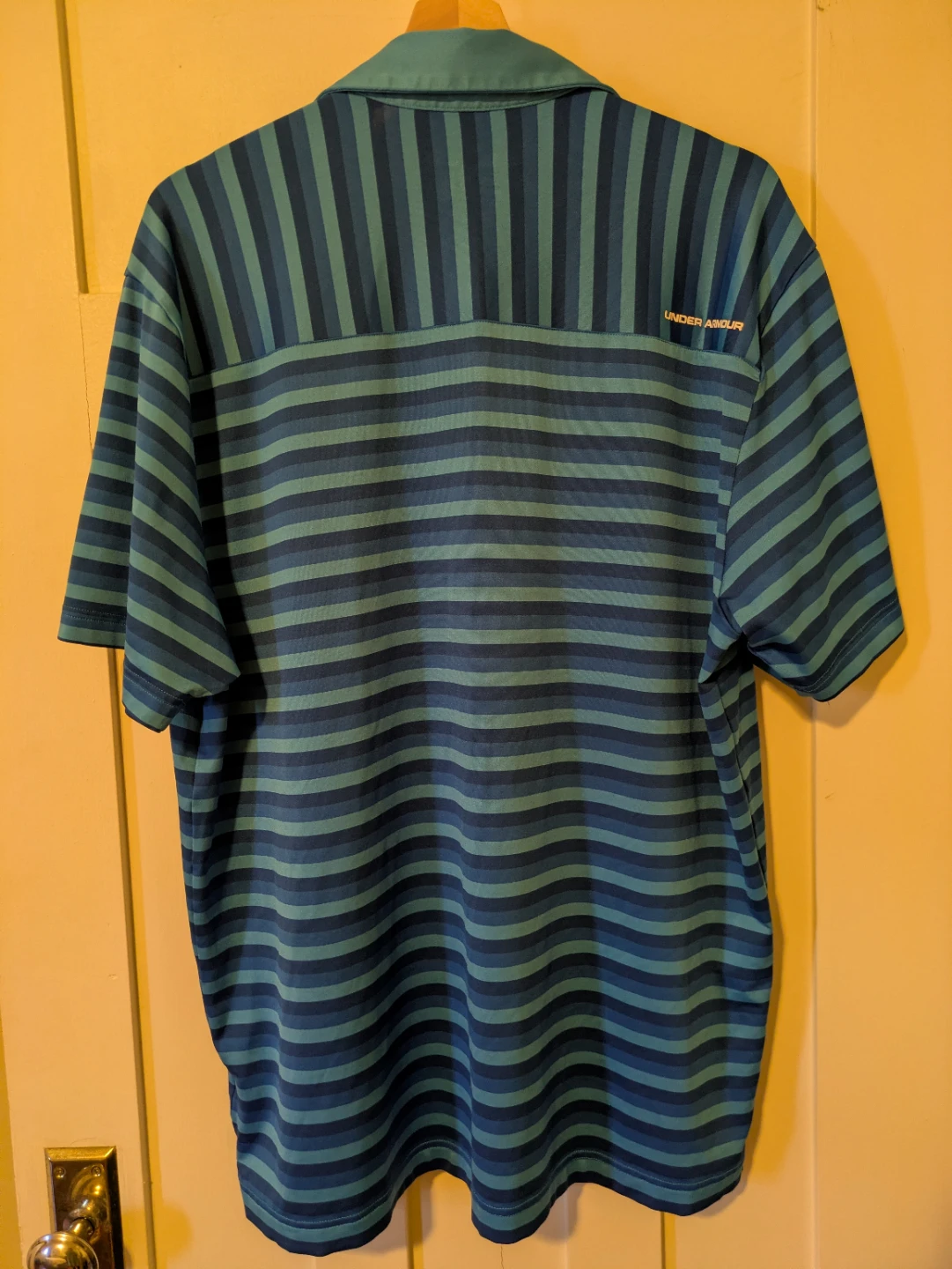 Under Armour HeatGear Golf Polo Shirt XL Blue Striped - photo 3