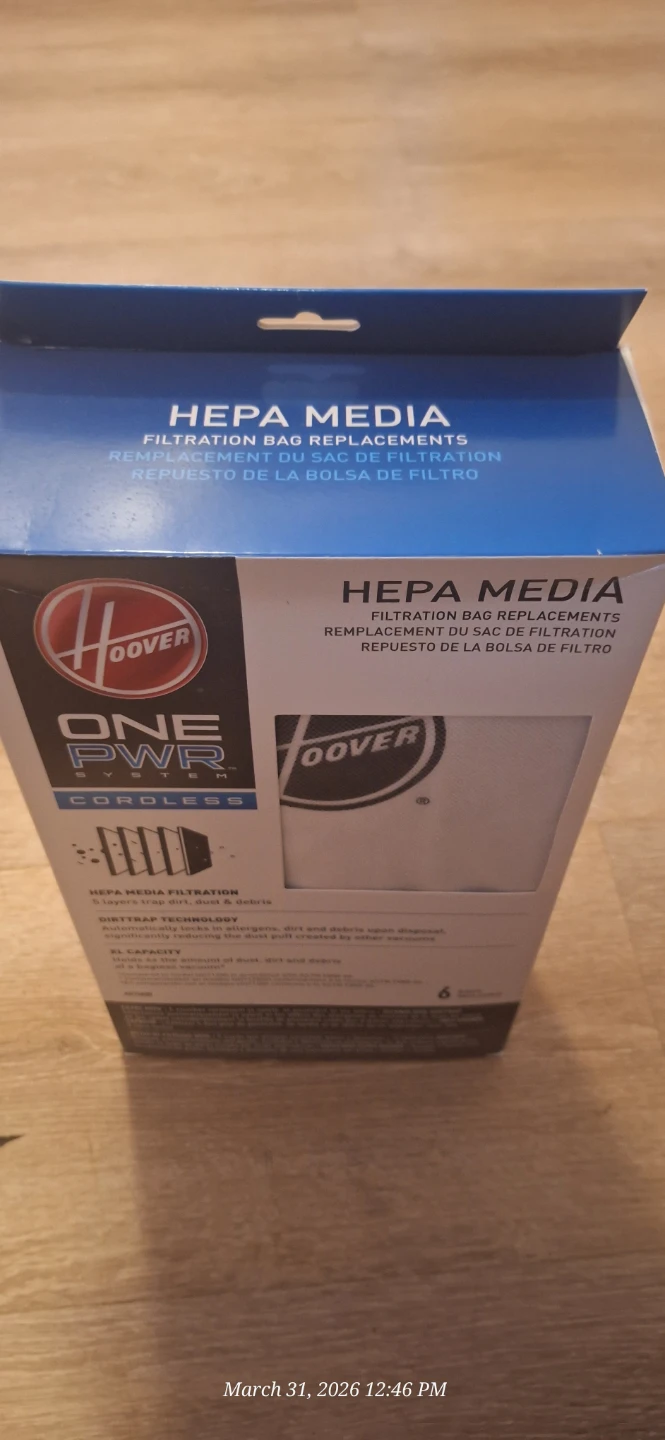 Hoover onepwr hepa filter bags AH15600 - photo 3