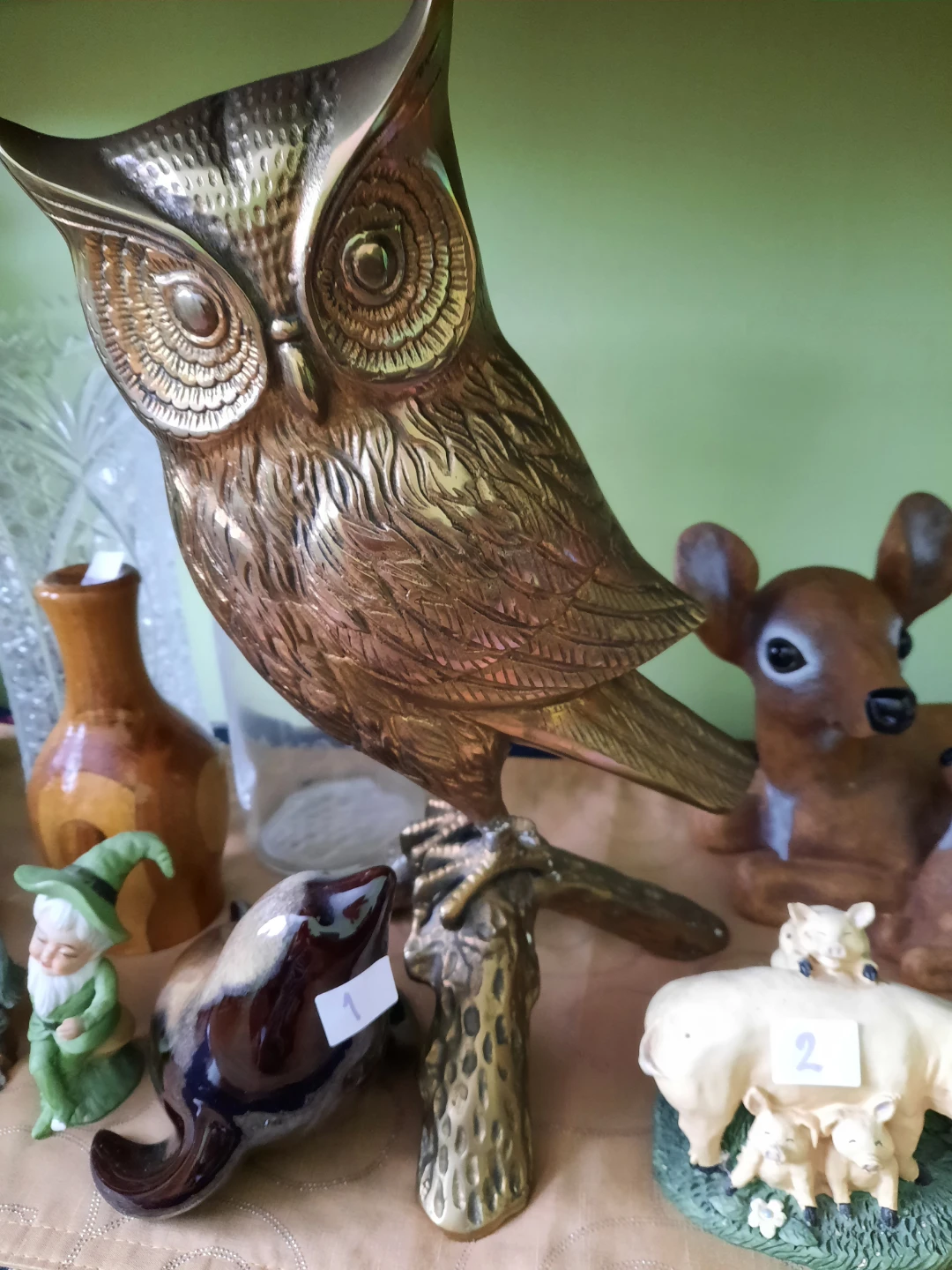 Vintage Brass Owl Figurine - photo 2