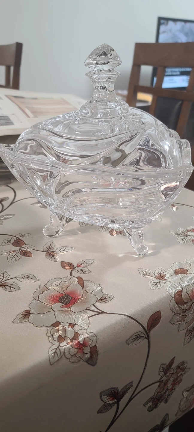 Crystal Candy Dish with Lid - photo 3
