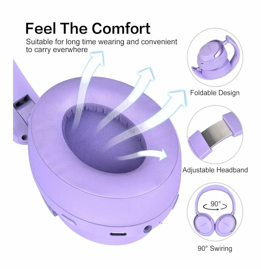 New. Rorsou Wireless Headphones - Lavender - photo 3