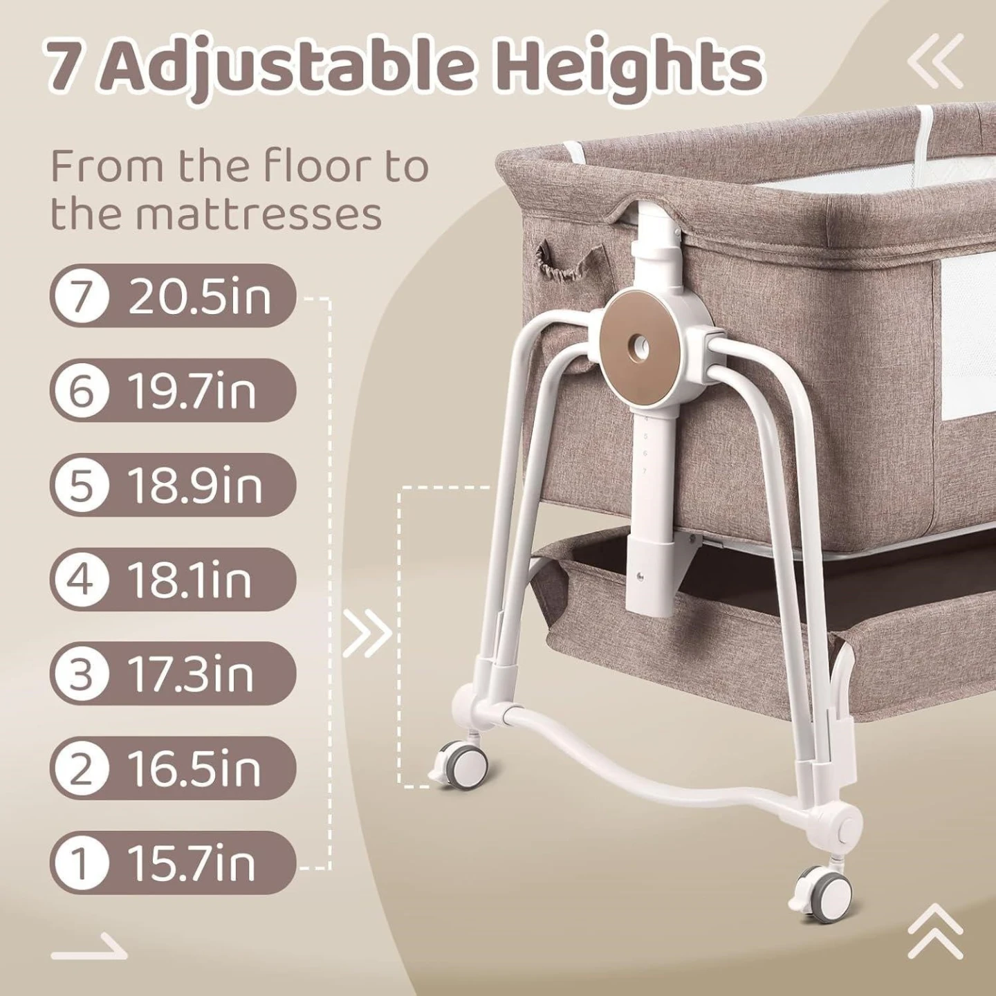 Brand new - 4 in 1 Baby Bassinet Bedside Sleeper - photo 4