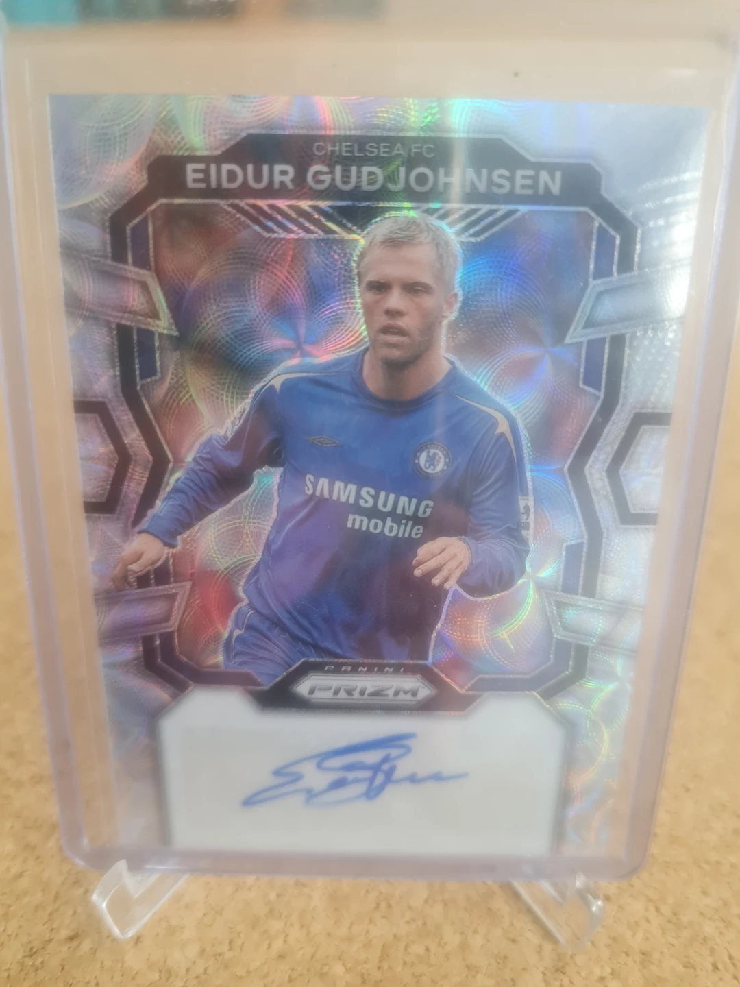 Eidur Gudjohnsen Chelsea FC Panini Prizm Autograph Soccer Card