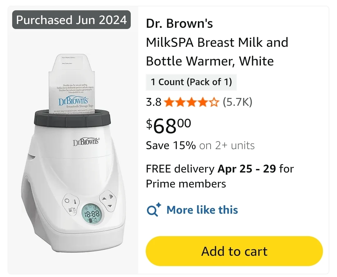 Dr. Brown's Milk SPA Breast Milk & Bottle Warmer - photo 2