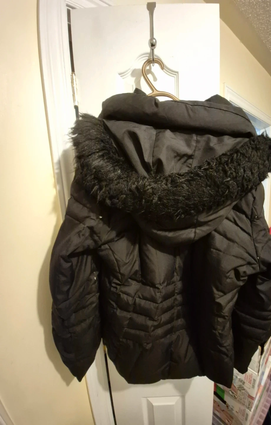 Calvin Klein Black Puffer Coat with Fur Hood - XL/TG - photo 5