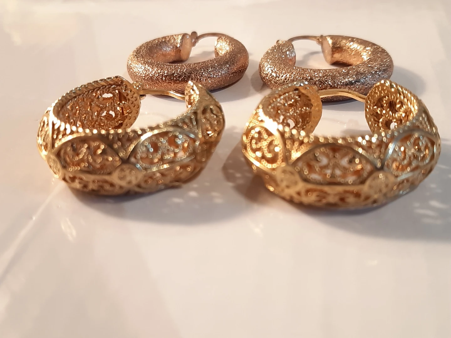 Gold Filigree Hoop Earrings - photo 3