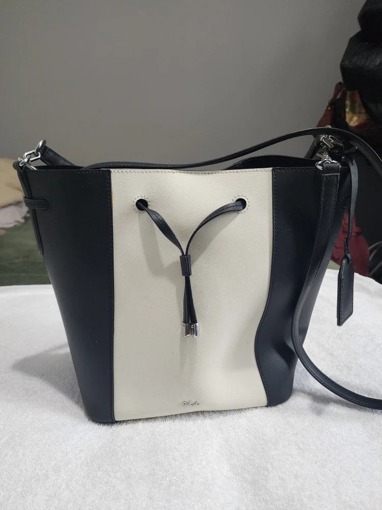 Ralph lauren Black and White Bucket Bag