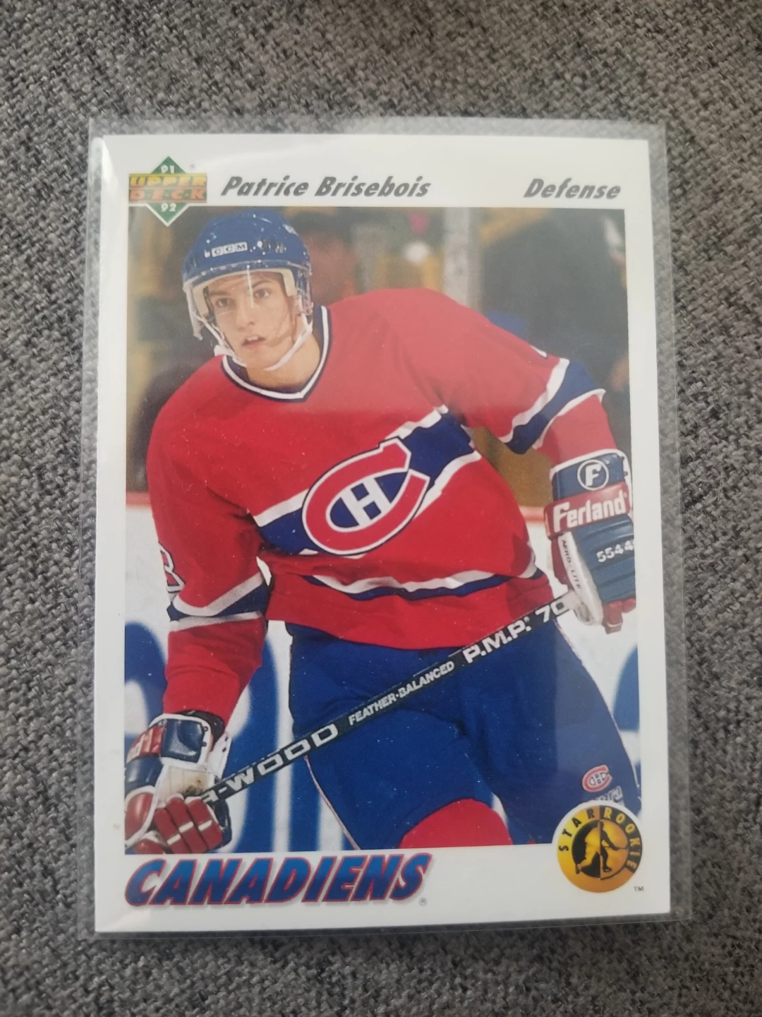 1992 Upper Deck Patrice Brisebois Hockey Card