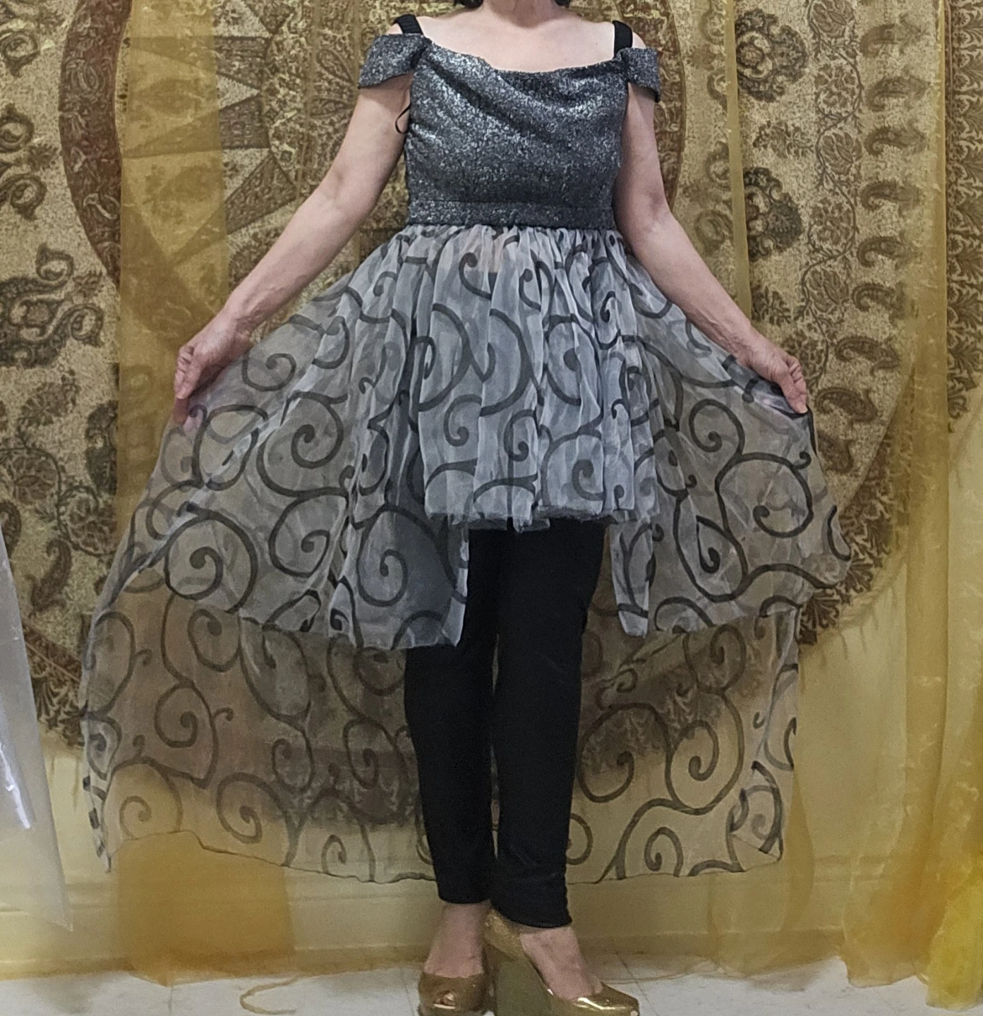 Sparkly Corset High-Low Tulle Skirt Dress  🌱Medium