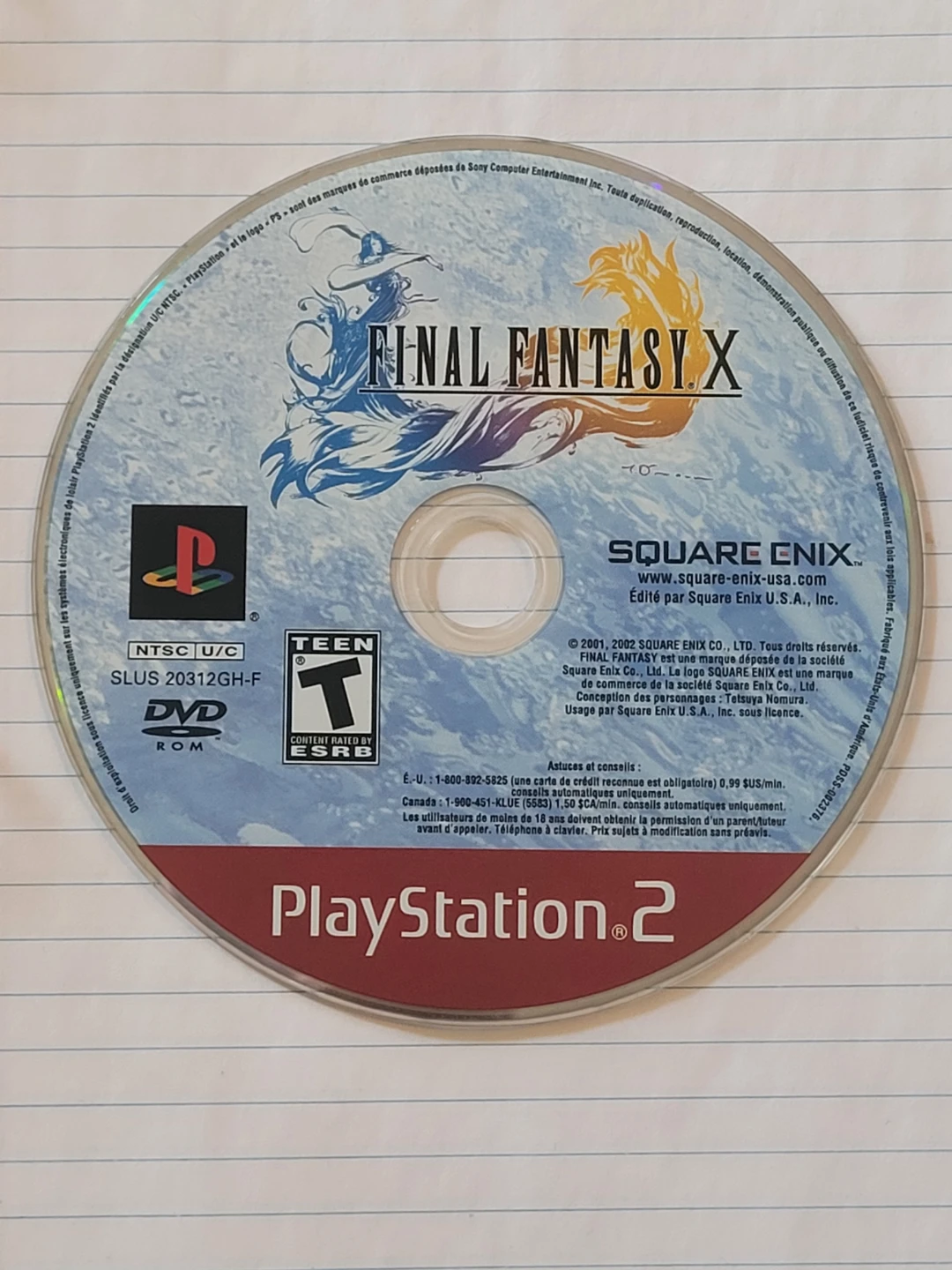 Final Fantasy X PlayStation 2 DVD-ROM