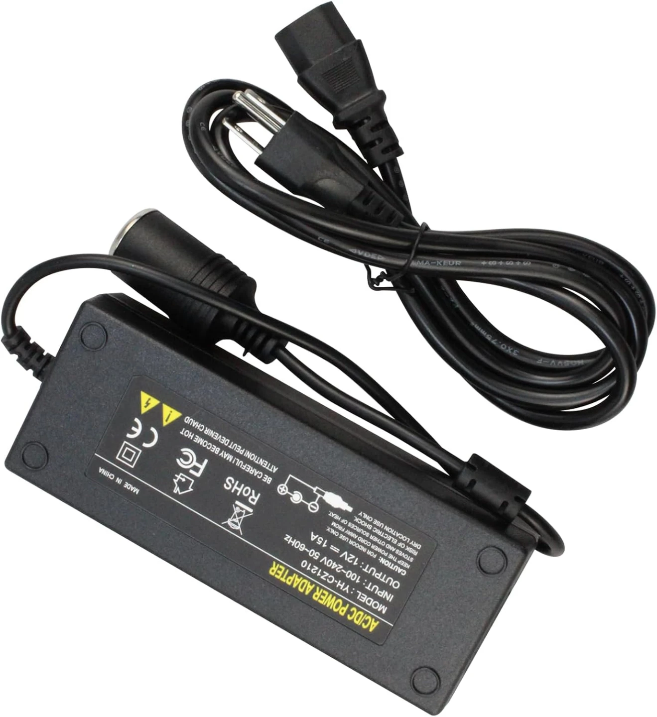 AC to DC Converter 110-240V 12V 15A Car Cigarette - photo 2