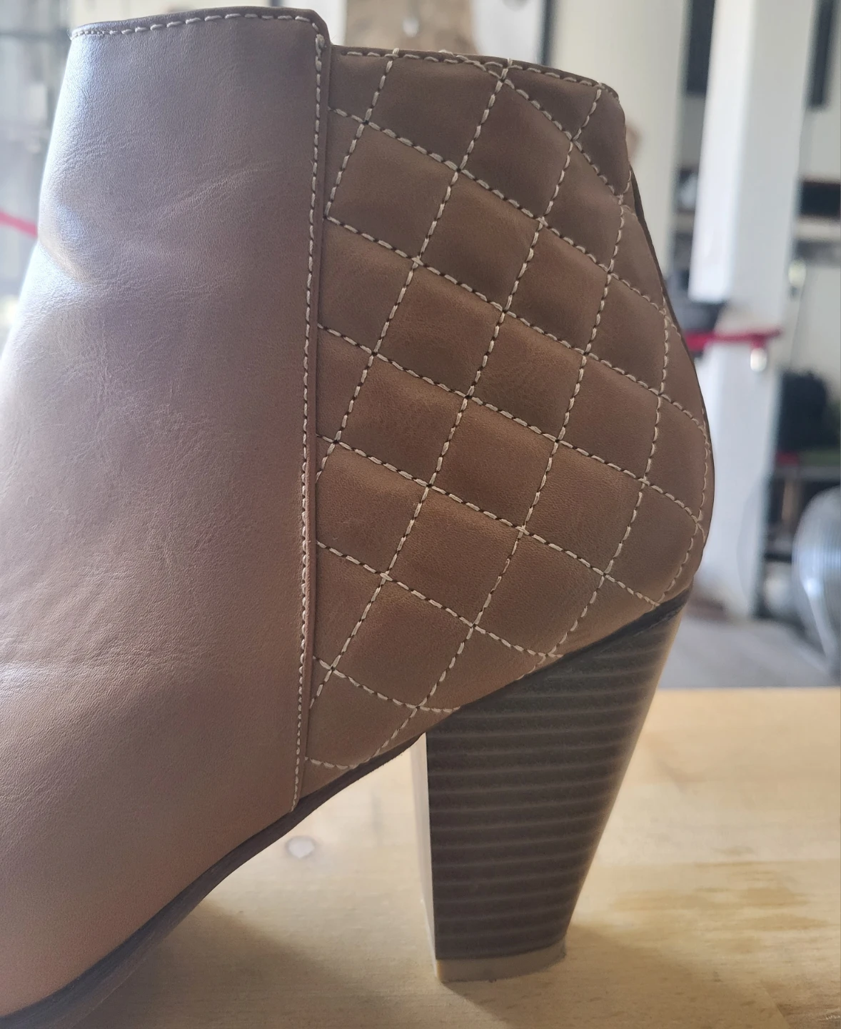 Tan Quilted Ankle Boots - photo 3
