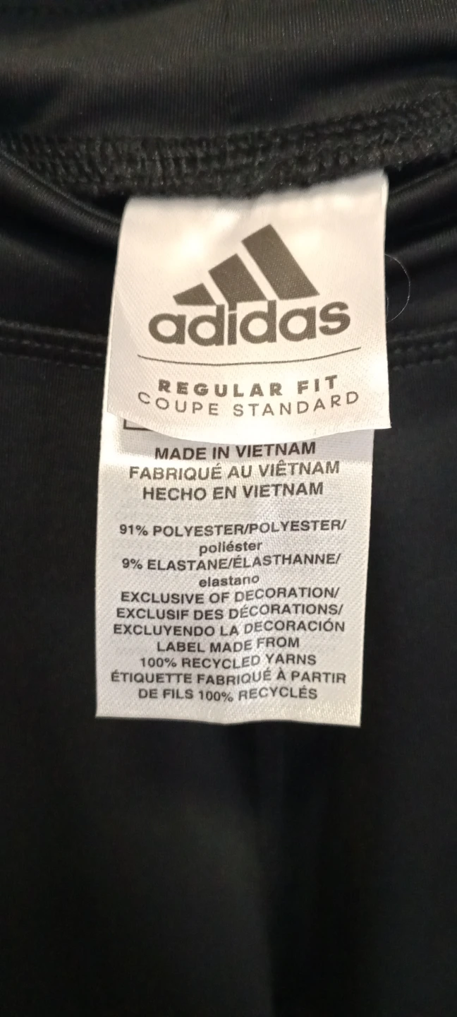 Adidas Black & White Striped Leggings Size L - photo 2