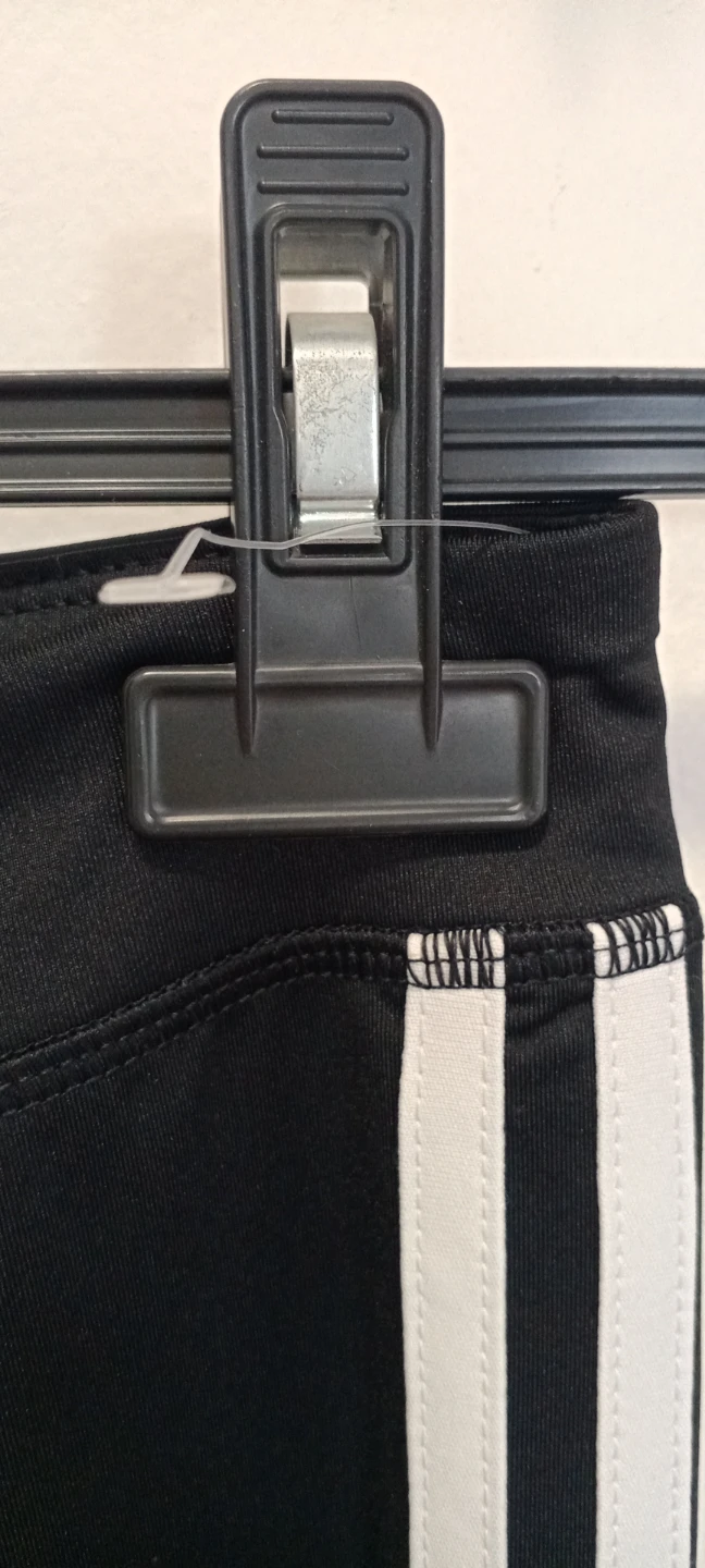 Adidas Black & White Striped Leggings Size L - photo 4