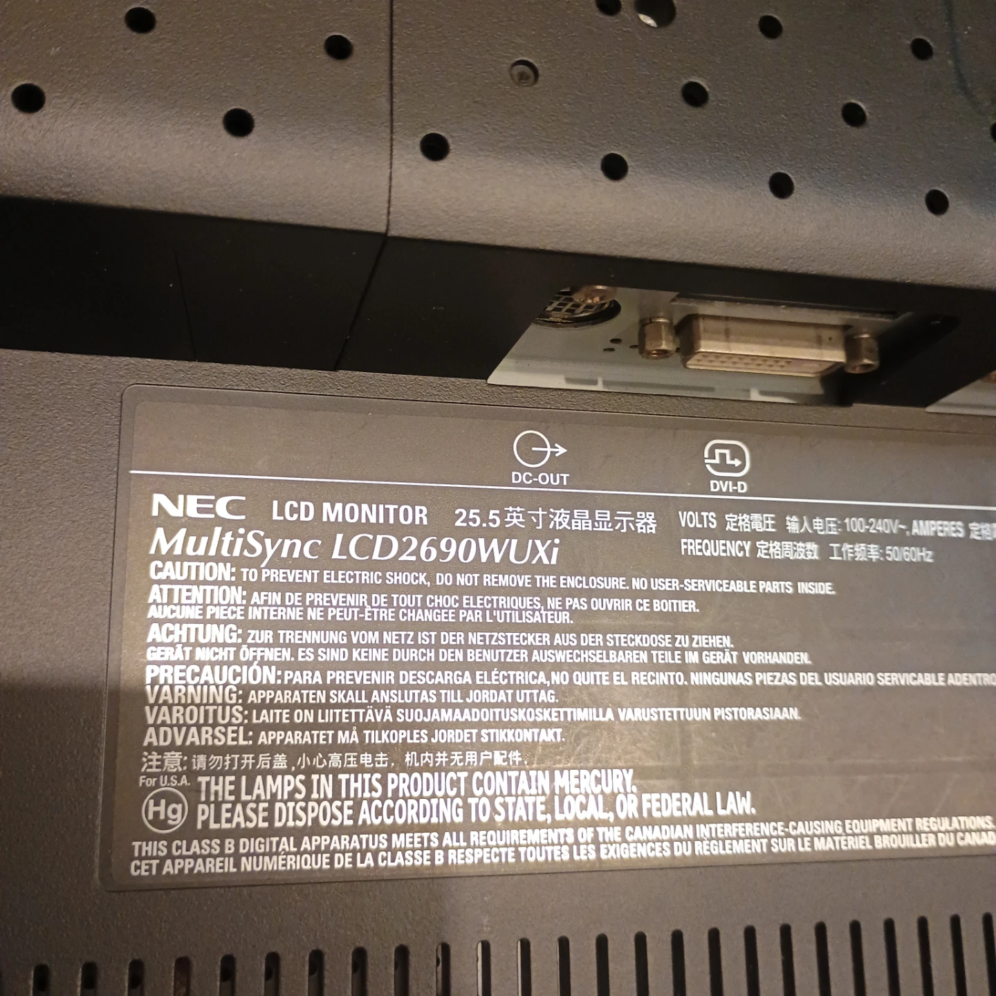 NEC MultiSync LCD2690WUXi 25.5" LCD Monitor - photo 3