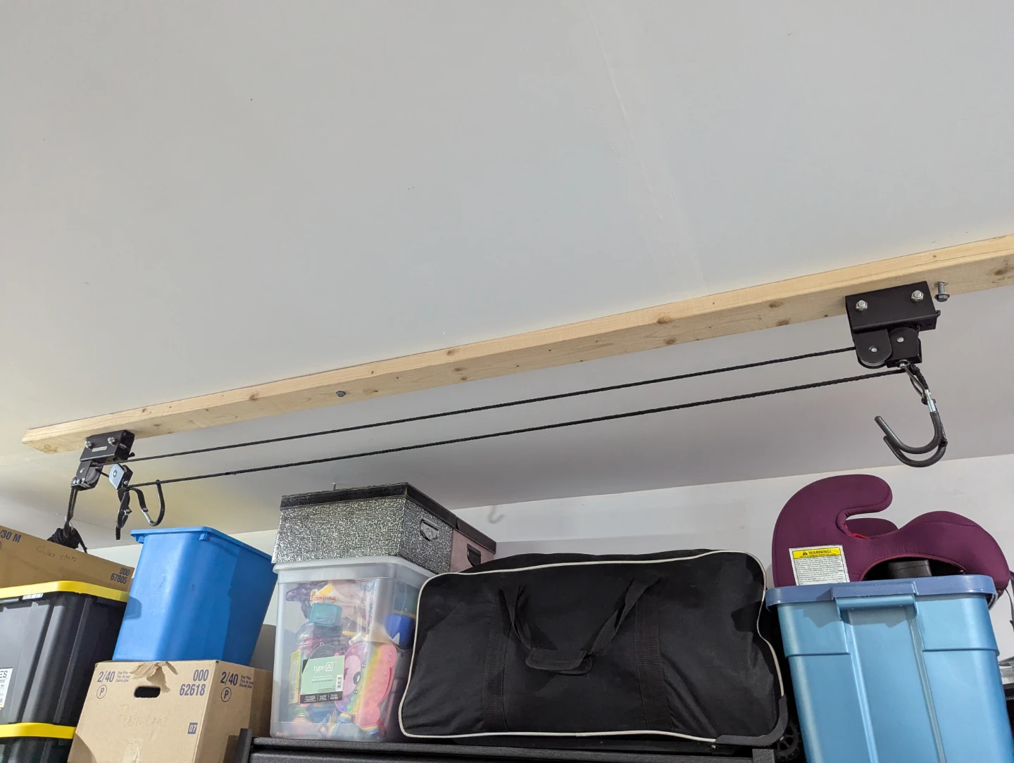 Garage Ceiling Hoist Pulley System