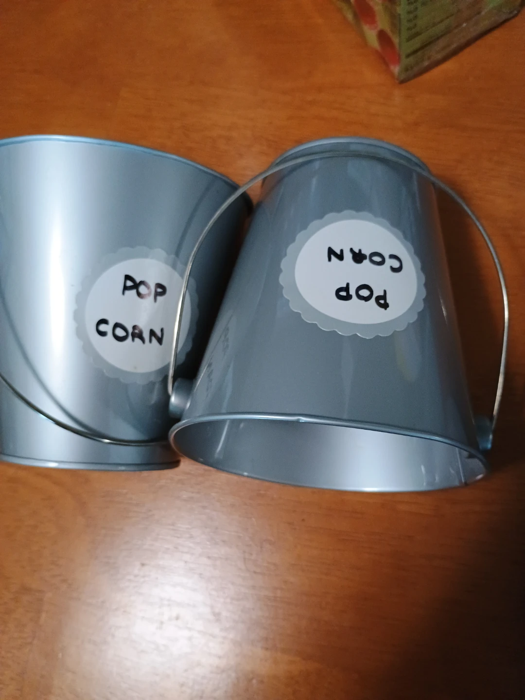 👍 Mini Popcorn Tin Buckets (Set of 2)