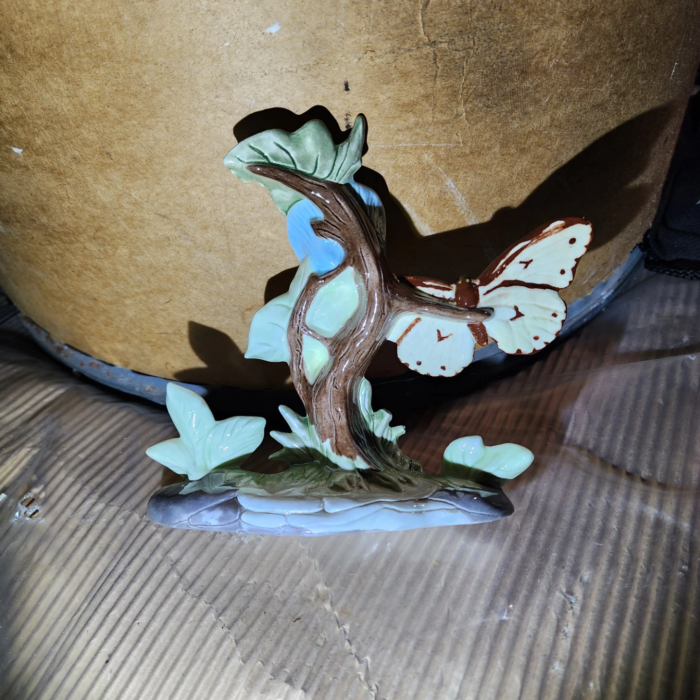 Ceramic Butterfly and Flower Figurine - photo 2