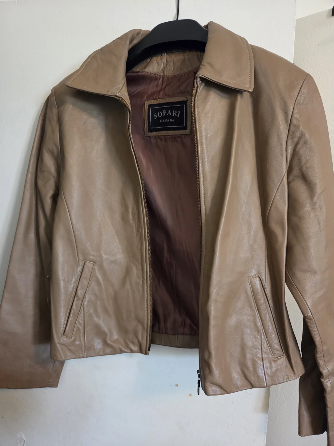 SOFARI CANADA Brown Leather Jacket