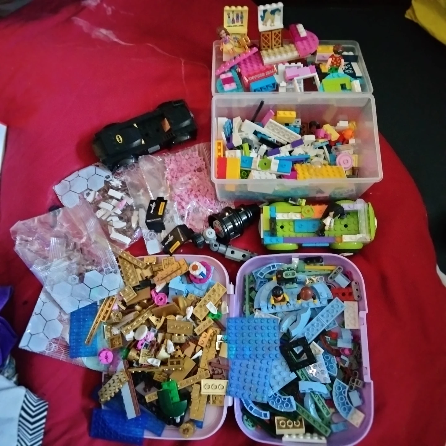 Assorted LEGO Building Blocks and Figures