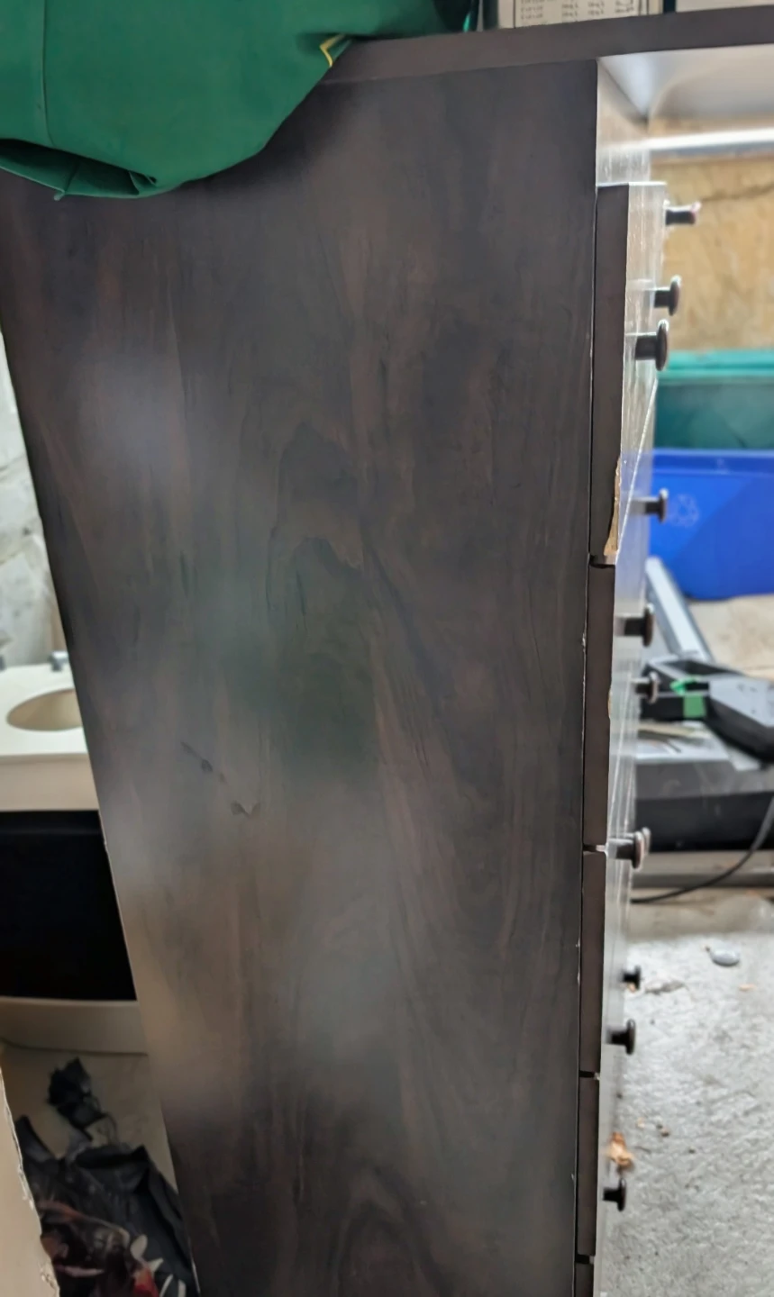 Dark Wood Dresser with 5 Drawers - photo 3