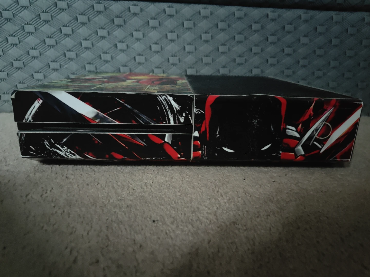Xbox OneConsole with Deadpool Skin, all cables included