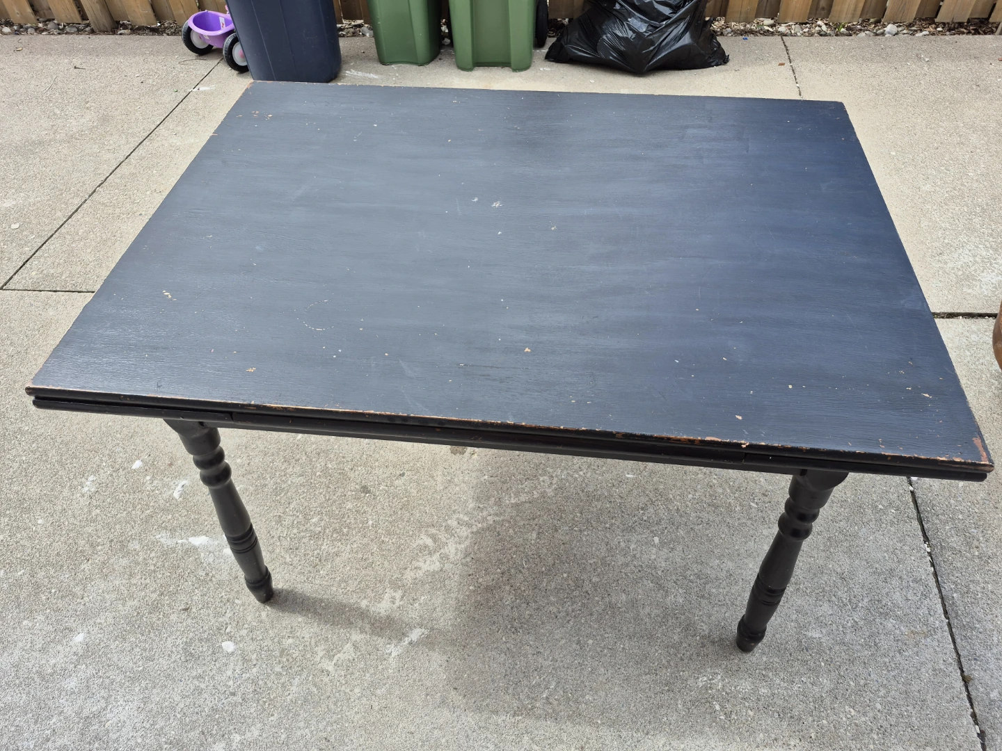Black Drop Leaf  extendable Dining Table