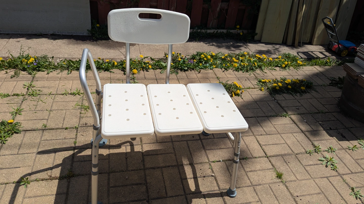 Bath Shower Chair Adjustable with Back and Arms - photo 4