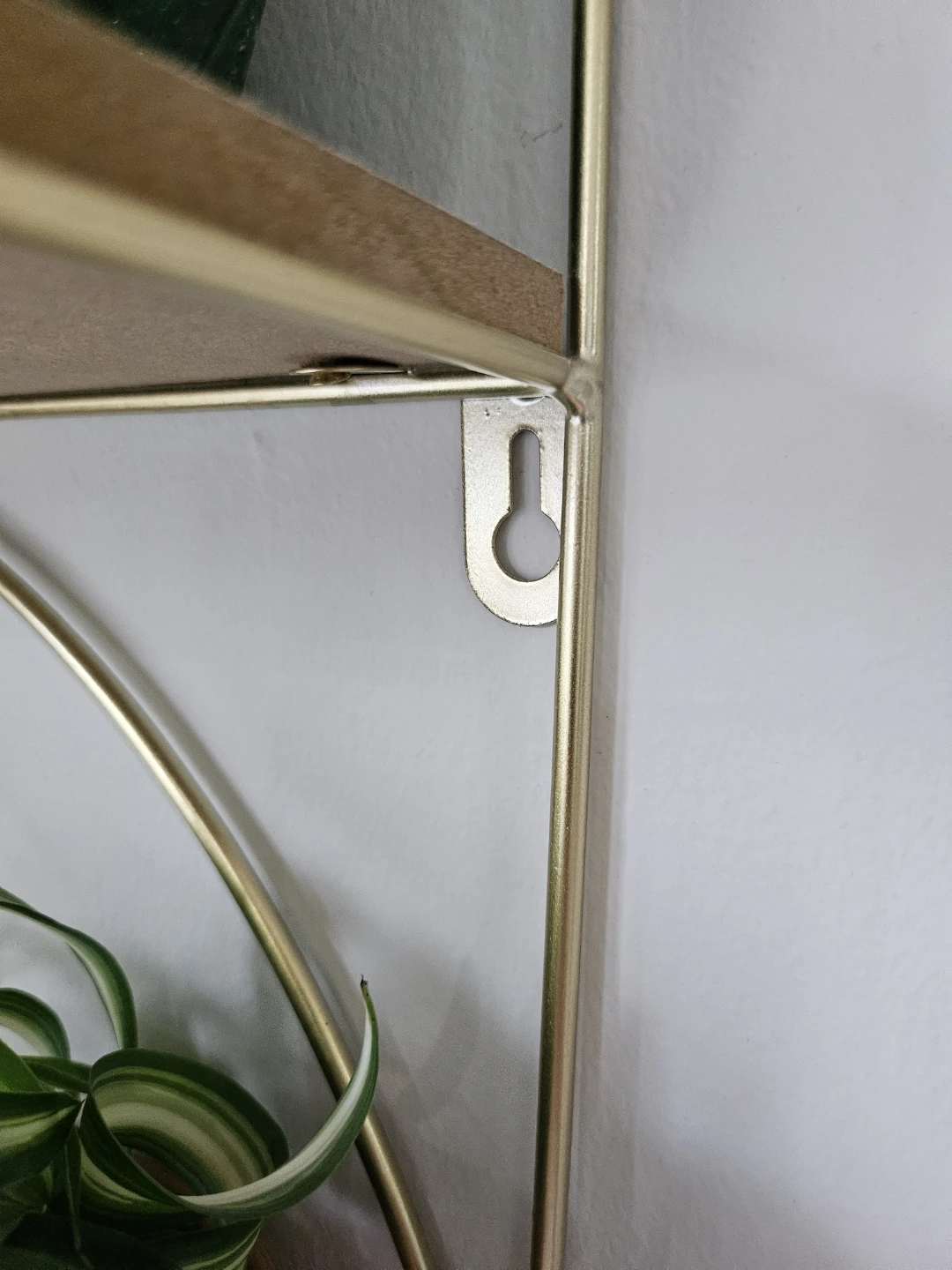Gold Metal Wall Shelf with Arched Top - photo 4