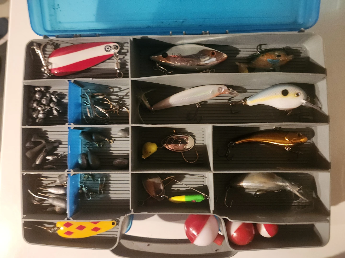Fishing Tackle box, with lures