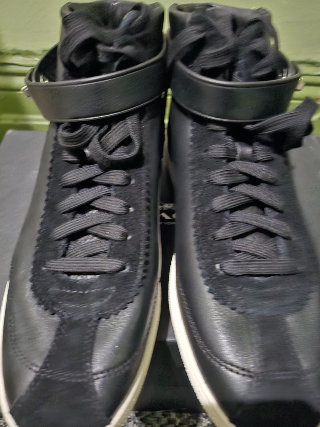 Coach Black Leather High-Top Sneakers - Size 9.5B - photo 2