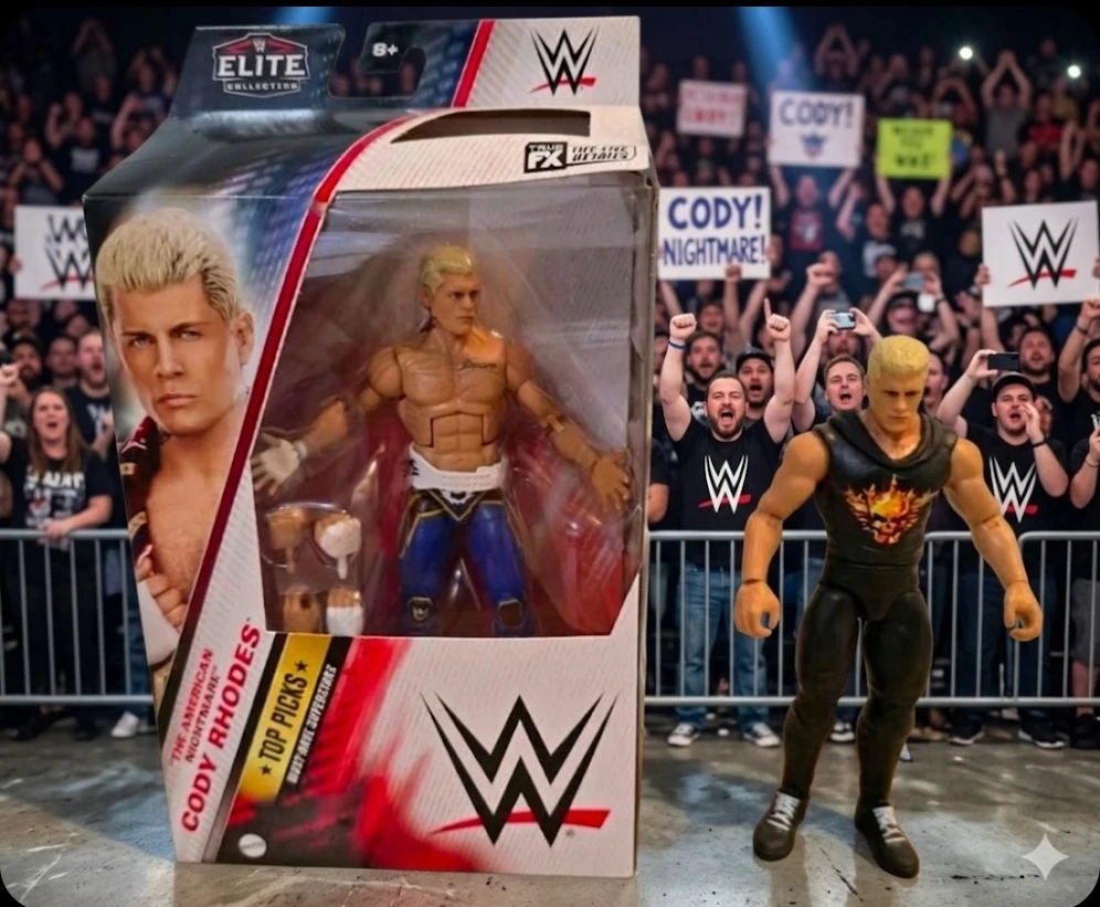 [Set of 2] WWE Mattel Elite Cody Rhodes- 1 BNIB + 1 Mint  Figure