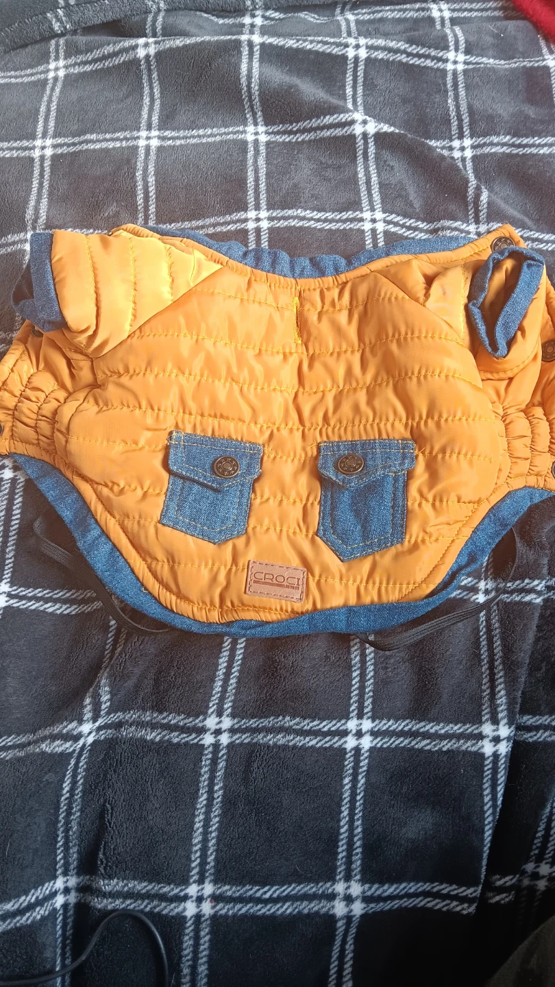 CROCI Pet Jacket - Orange and Blue