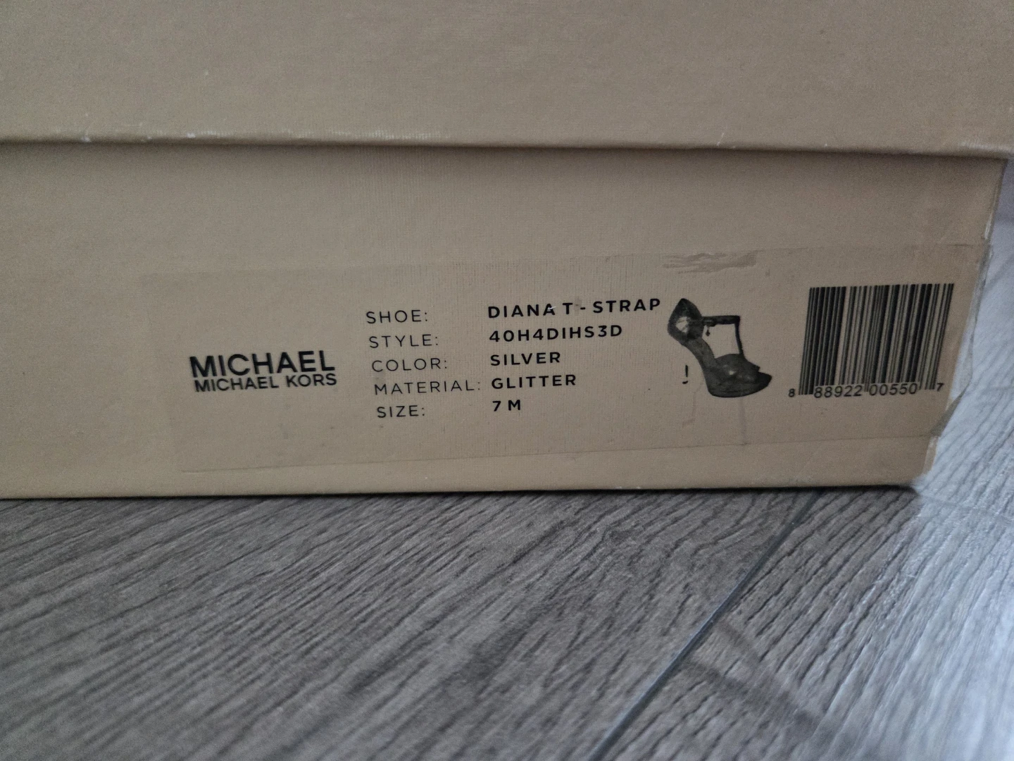 Michael Kors Diana T-Strap Glitter Heels Size 7M - photo 5